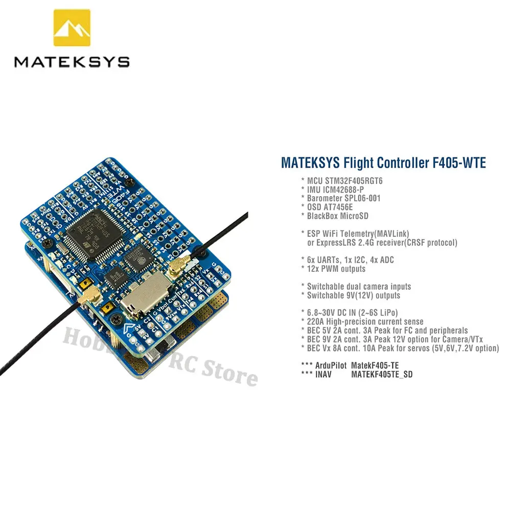 Matek MATEKSYS F405-WTE F405 F - đánh giá và giá Mateksys Flight Controller F405 Wte